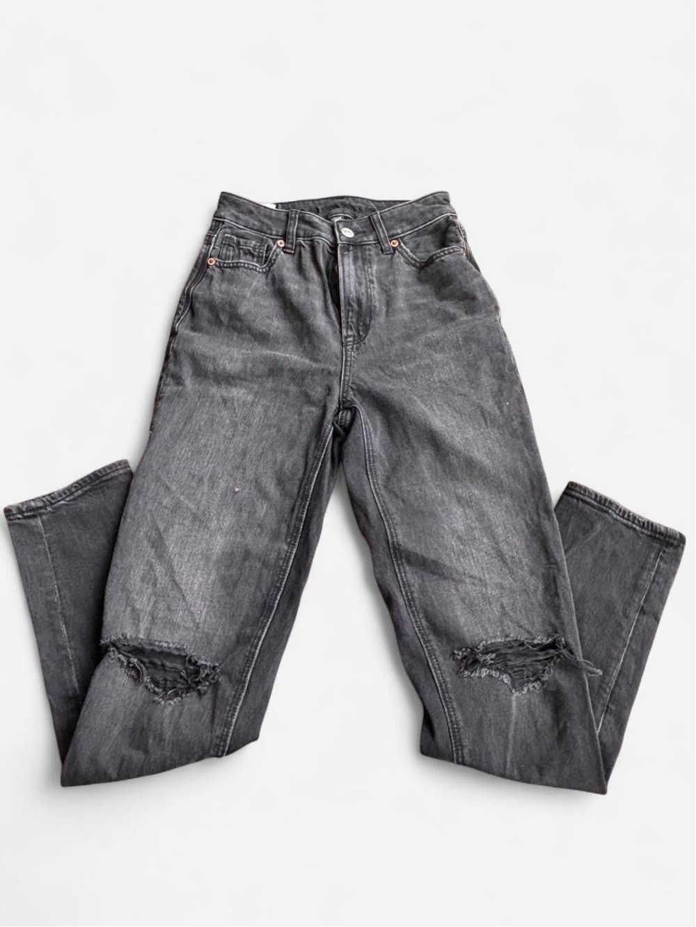 American Eagle Outfitters Straight Leg Jeans - Washed Black